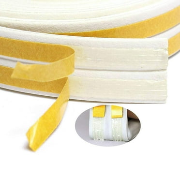 2 Rolls,33Ft/10m Each,White Door Weather Stripping,Insulation Seal Strip for Doors and Windows,Self-adhisive Foam Door Seal Strip,Sound Seal Weather Strip Gap Blocker Epdm,Total 66Ft Long 